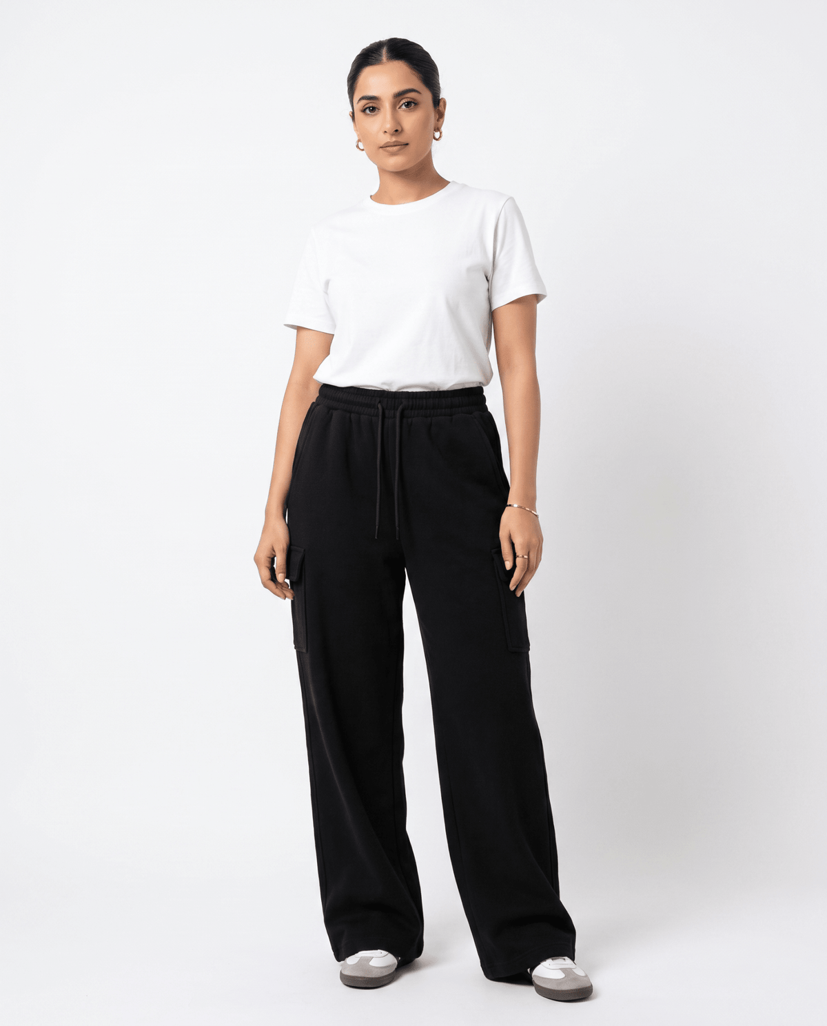 Black Utility Cargo Trousers | FEMALE - Rift