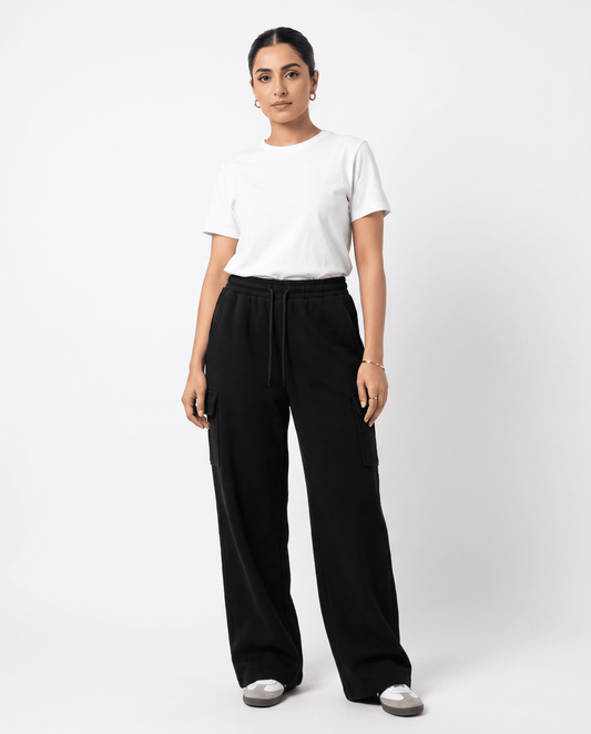 Black Utility Cargo Trousers | FEMALE - Rift