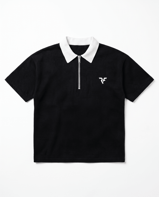 Shadow Black Polo | UNISEX - Rift