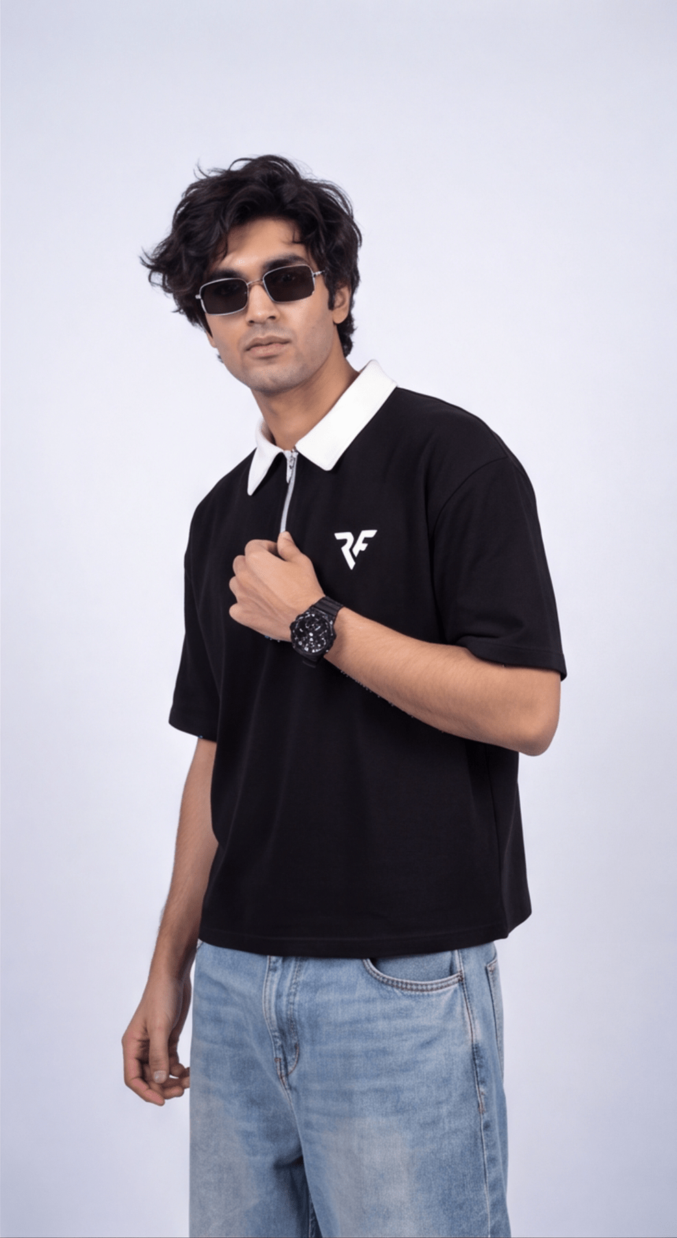 Shadow Black Polo | UNISEX - Rift