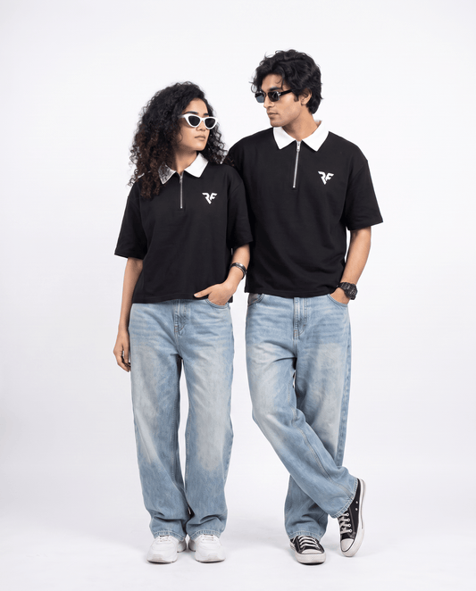 Shadow Black Polo | UNISEX - Rift