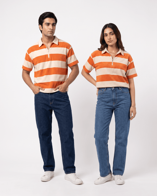 Sunset Stripe Polo | UNISEX - Rift